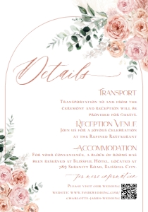 E042 Detail Card Vertical 5x3.5: E042 Wedding Suite
