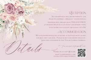 E043 Detail Card Horizontal 6x4: E043 Wedding Suite