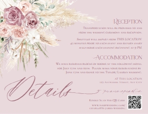 E043 Detail Card Horizontal 5.5x4.25: E043 Wedding Suite