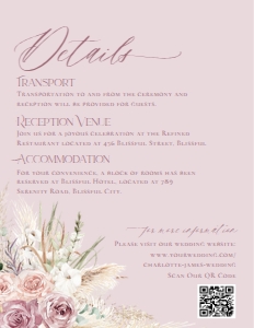 E043 Detail Card Vertical 4.25x5.5: E043 Wedding Suite