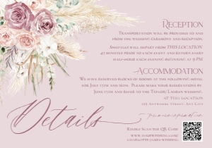 E043 Detail Card Horizontal 5x3.5: E043 Wedding Suite