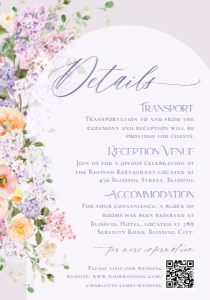 E045 Detail Card Vertical 5x3.5: E045 Wedding Suite