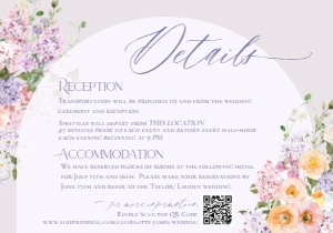 E045 Detail Card Horizontal 5x3.5: E045 Wedding Suite