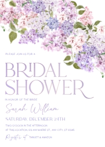 B053 Bridal Shower Invite 5x7in: B053 Bridal Shower Invite