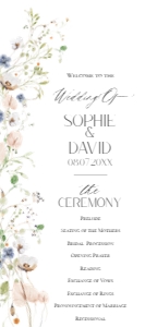 D023 Wedding Program 4x9: D023 Wedding Program