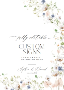 D023 Custom Sign 5x7: D023 Wedding Signage Bundle