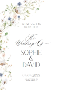 D023 Welcome Sign Vertical A A1: D023 Wedding Signage Bundle