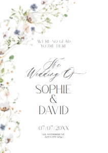 D023 Welcome Sign Vertical A A2: D023 Wedding Signage Bundle