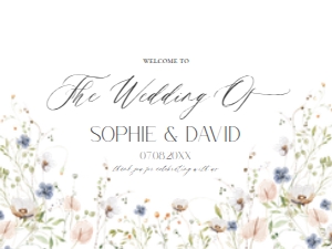 D023 Welcome Sign Horizontal 24x18: D023 Wedding Signage Bundle