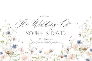 D023 Welcome Sign Horizontal 36x24: D023 Wedding Signage Bundle