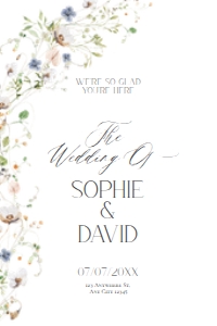 D023 Welcome Sign Vertical A 24x36: D023 Wedding Signage Bundle
