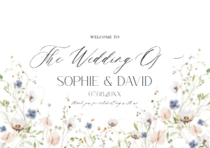 D023 Welcome Sign Horizontal A2: D023 Wedding Signage Bundle