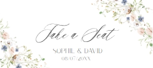 D023 Seating Chart Card Header: D023 Wedding Signage Bundle