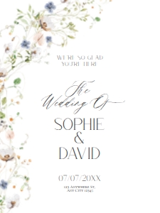 D023 Welcome Sign Vertical A 18x24: D023 Wedding Signage Bundle