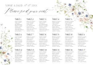 D023 Seating Chart Horizontal A2: D023 Wedding Signage Bundle