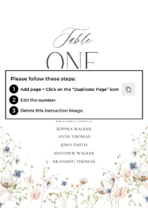 D023 Seating Chart Card 5x7: D023 Wedding Signage Bundle