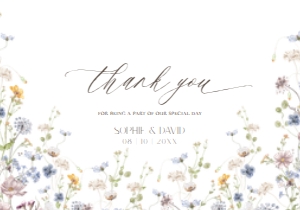E048 Thank you Card 5x3.5: E048 Wedding Suite