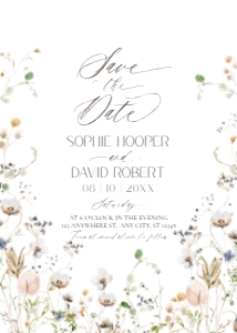 E046 Save The Date Invite 5x7: E047 Save The Date