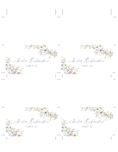 D006 Place Card Multiple Cards Avery5302: D006 Menu