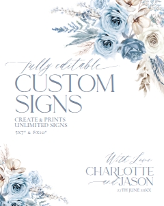 D010 Custom Sign 8x10: D010 Wedding Signage Bundles