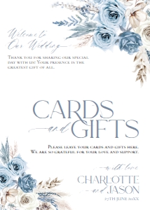 D010 Card Gift Sign 5x7: D010 Wedding Signage Bundles