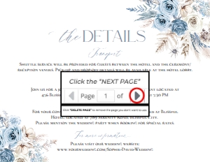 D010 Detail Card Horizontal 5.5x4.25: D010 Wedding Suite