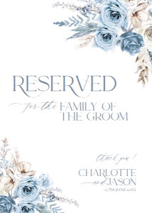 D010 Reserved Sign 5x7: D010 Wedding Signage Bundles