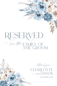 D010 Reserved Sign 4x6: D010 Wedding Signage Bundles