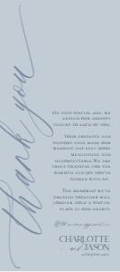 D010 Napkin Thank you Note: D010 Wedding Bundle