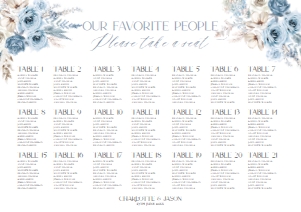 D010 Seating Chart Horizontal A2: D010 Wedding Signage Bundles