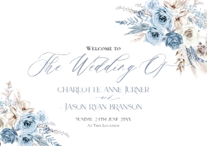 D010 Welcome Sign Horizontal A2: D010 Wedding Signage Bundles