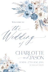 D010 Welcome Sign Vertical 24x36: D010 Wedding Signage Bundles
