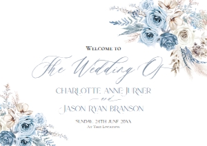D010 Welcome Sign Horizontal A1: D010 Wedding Signage Bundles