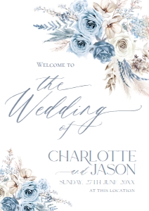 D010 Welcome Sign Vertical A2: D010 Wedding Signage Bundles
