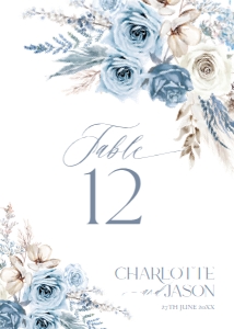 D010 Table Number 5x7: D010 Wedding Signage Bundles