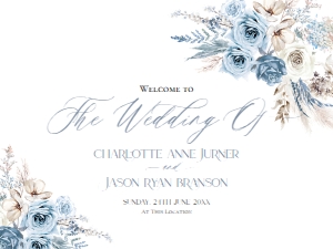 D010 Welcome Sign Horizontal 24x18: D010 Wedding Signage Bundles