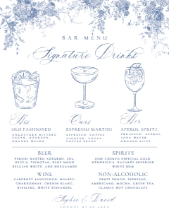 D015 Signature Drinks Sign design preview