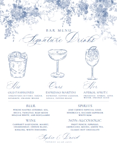 D015 Signature Drink Sign 16x20: D015 Wedding Signage Bundle