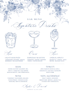 D015 Signature Drink Sign 18x24: D015 Wedding Signage Bundle