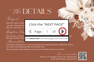 D011 Detail Card Horizontal 6x4: Bohemian Pampas Wedding Template BUNDLE