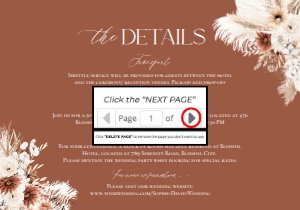 D011 Detail Card Horizontal 5x3.5: Bohemian Pampas Wedding Template BUNDLE
