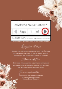 D011 Detail Card Vertical 3.5x5: Bohemian Pampas Wedding Template BUNDLE