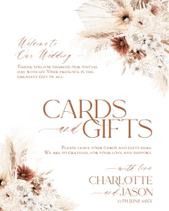 D011 Card Gift Sign 8x10: D011 Wedding Signage Bundles