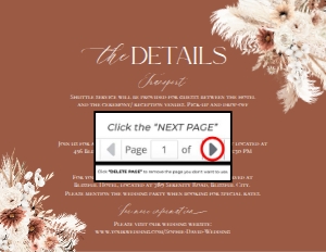 D011 Detail Card Horizontal 5.5x4.25: Bohemian Pampas Wedding Template BUNDLE