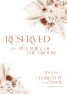 D011 Reserved Sign 5x7: D011 Reserved Sign