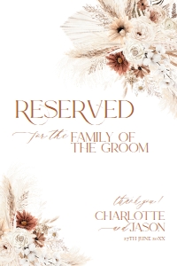 D011 Reserved Sign 4x6: D011 Reserved Sign