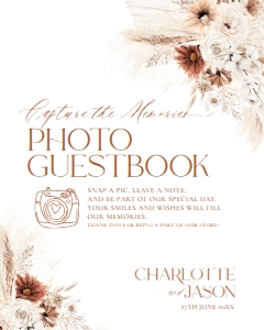 D011 Photo Guestbook Sign 8x10: D011 Wedding Signage Bundles
