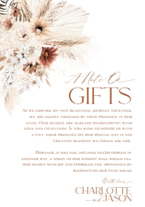 D011 Wishing Well Card 3.5x5: Bohemian Pampas Wedding Template BUNDLE