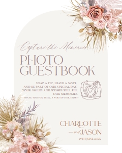 D016 Photo Guestbook Sign 8x10: D016 Wedding Signage Bundles