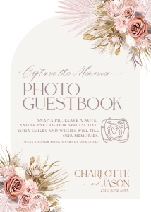 D016 Photo Guestbook Sign 5x7: D016 Wedding Signage Bundles